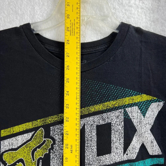 Fox Racing Legacy Shirt Mens L Regular Black Y2k CyberGoth Motocross Motorcycle - Picture 7 of 10